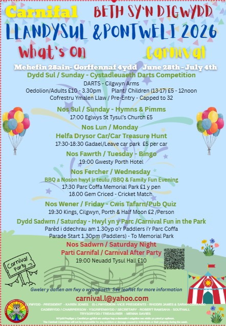 Poster for Llandysul and Pont-Tyweli Carnfial